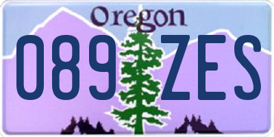 OR license plate 089ZES