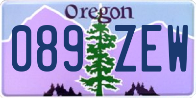 OR license plate 089ZEW