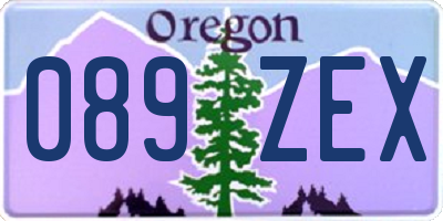 OR license plate 089ZEX