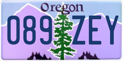 OR license plate 089ZEY