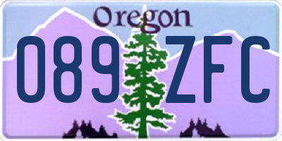 OR license plate 089ZFC