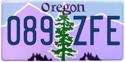 OR license plate 089ZFE