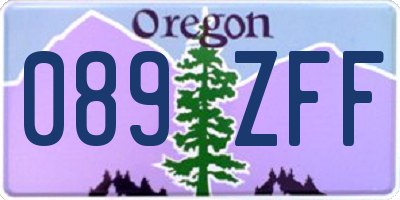OR license plate 089ZFF