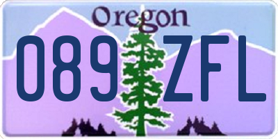 OR license plate 089ZFL