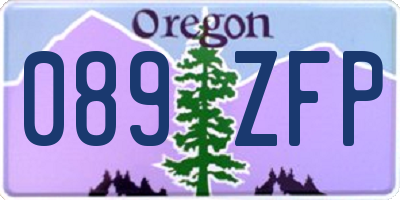 OR license plate 089ZFP