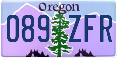 OR license plate 089ZFR