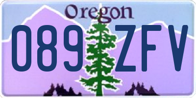 OR license plate 089ZFV