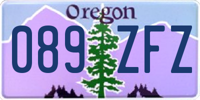 OR license plate 089ZFZ