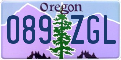 OR license plate 089ZGL