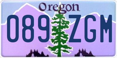 OR license plate 089ZGM