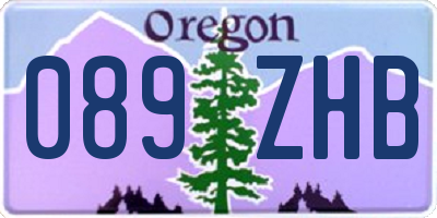 OR license plate 089ZHB