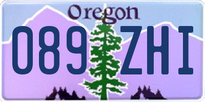 OR license plate 089ZHI