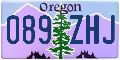 OR license plate 089ZHJ
