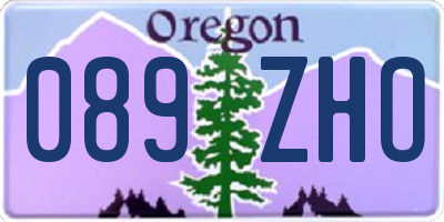 OR license plate 089ZHO