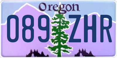 OR license plate 089ZHR