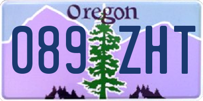 OR license plate 089ZHT
