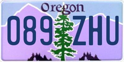 OR license plate 089ZHU