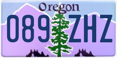 OR license plate 089ZHZ