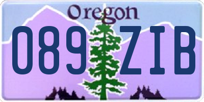OR license plate 089ZIB