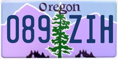 OR license plate 089ZIH