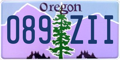 OR license plate 089ZII