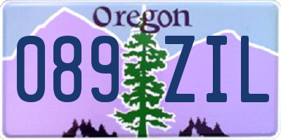 OR license plate 089ZIL