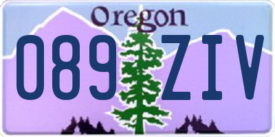 OR license plate 089ZIV