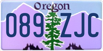 OR license plate 089ZJC