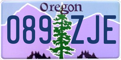 OR license plate 089ZJE
