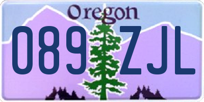 OR license plate 089ZJL