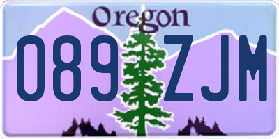 OR license plate 089ZJM