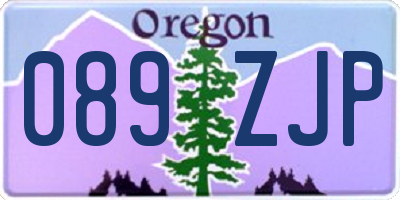 OR license plate 089ZJP