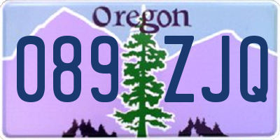 OR license plate 089ZJQ