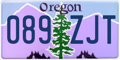 OR license plate 089ZJT