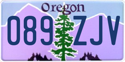 OR license plate 089ZJV