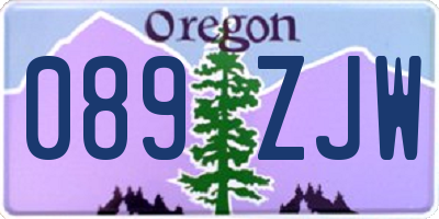 OR license plate 089ZJW