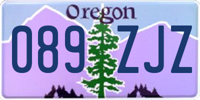 OR license plate 089ZJZ