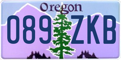 OR license plate 089ZKB