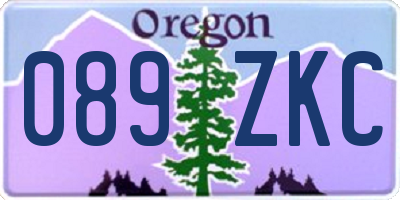 OR license plate 089ZKC