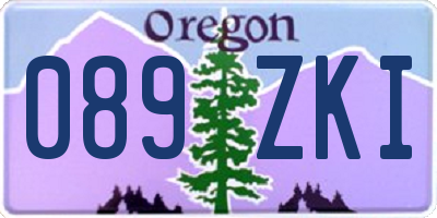 OR license plate 089ZKI