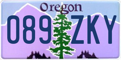 OR license plate 089ZKY