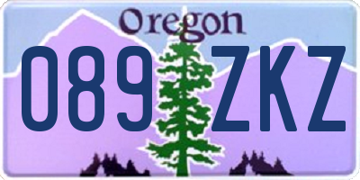 OR license plate 089ZKZ