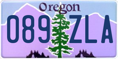 OR license plate 089ZLA