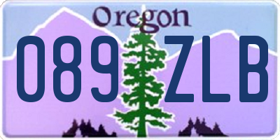 OR license plate 089ZLB