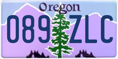 OR license plate 089ZLC