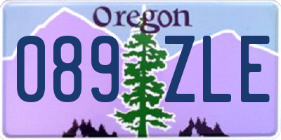 OR license plate 089ZLE