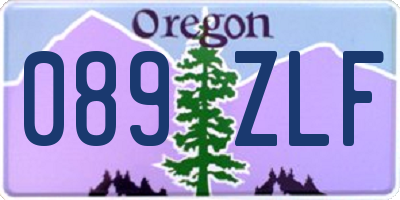 OR license plate 089ZLF