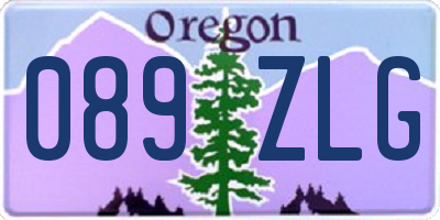 OR license plate 089ZLG