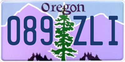 OR license plate 089ZLI
