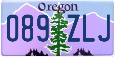OR license plate 089ZLJ